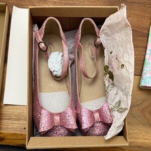 Joyfolie Sparkly Pink Dress Shoes for Kids